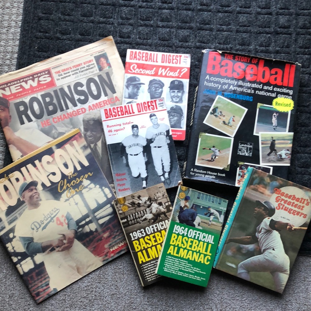 Vintage 60s Baseball Memorabilia Book Jackie Robinson Almanac Digest Souvenir